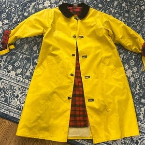 Vintage Pleasant Company Yellow Raincoat Girls size Large